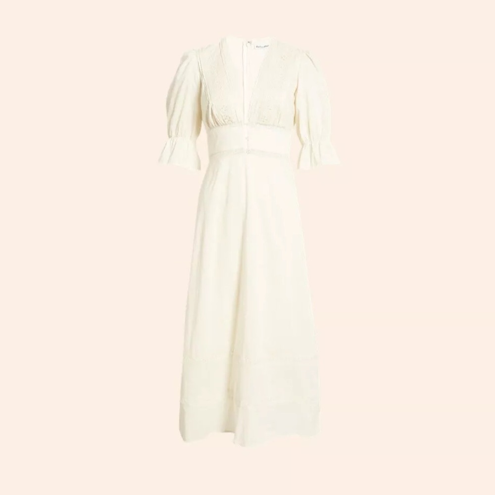 NWT Reformation Fran Cotton Midi Dress